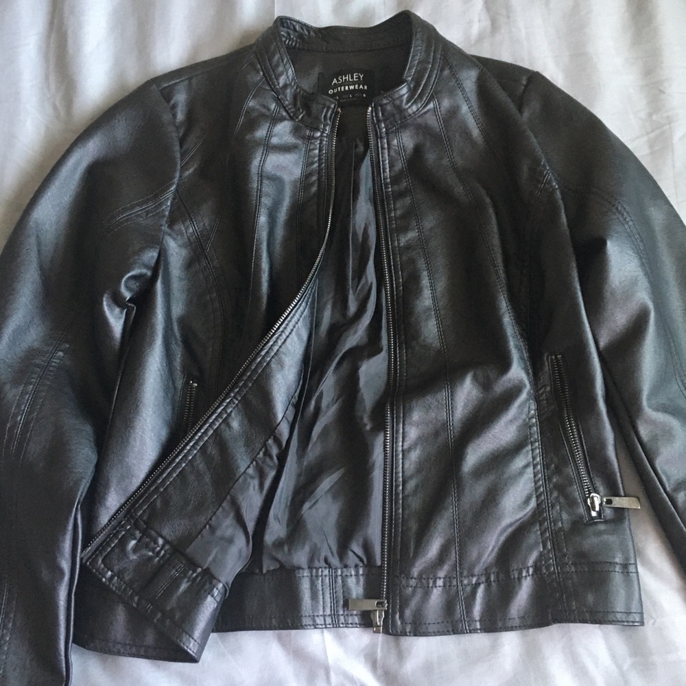 Large leather jacket